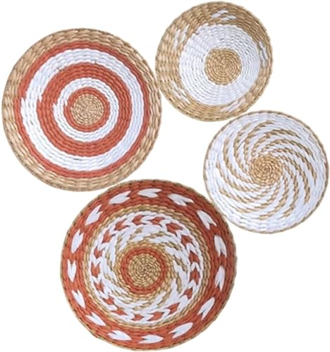QCKNKMGG Meeresfrüchte, Gewebte Wandbehangkörbe, Tabletts, Dekor, Mehrfarbig, 2 Größen, 4 Stück QCKNKMGG Meeresfrüchte, Gewebte Wandbehangkörbe, Tabletts, Dekor, Mehrfarbig, 2 Größen, 4 Stück von QCKNKMGG