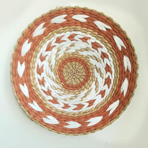 QCKNKMGG Meeresfrüchte, Handgewebte dekorative Tabletts aus Weidenrattan, Wandbehang, Zubehör in Mehreren Größen(A 35cm) von QCKNKMGG