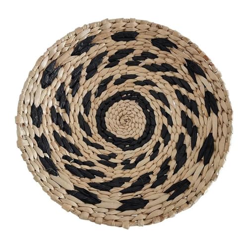 QCKNKMGG Meeresfrüchte, Rattan gewebter runder Wandkorb, Dekor, Mehrfarbig, mehrere Größen(B,20cm) von QCKNKMGG