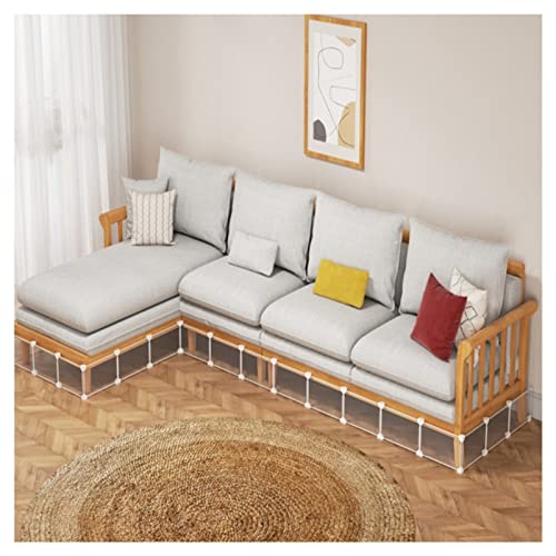 QCKNKMGG Möbel-Spielzeugblockierer, Blocker for unter dem Sofabett for Haustiere, 5er-Pack, Verschiedene Größen, transparente Kunststoff-Leitbleche mit Schnappverschluss(L 170cm) von QCKNKMGG