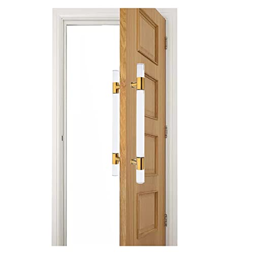 QCKNKMGG Push-Pull-Türgriff aus Edelstahl, Acryl Türgriff 2er Pack Multicolor 60-150 cm(Gold,Length-120Cm/47.2In) von QCKNKMGG