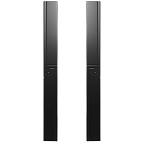 QCKNKMGG Push-Pull-Türgriff aus Edelstahl, Edelstahl Rechteck Doppelseitig Scheunentor Pull Griff Paar Multicolor 4 Größen(Black,60Cm/24Inch) von QCKNKMGG
