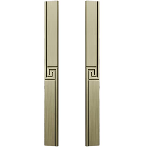 QCKNKMGG Push-Pull-Türgriff aus Edelstahl, Edelstahl Rechteck Doppelseitig Scheunentor Pull Griff Paar Multicolor 4 Größen(Brass,40Cm/16Inch) von QCKNKMGG