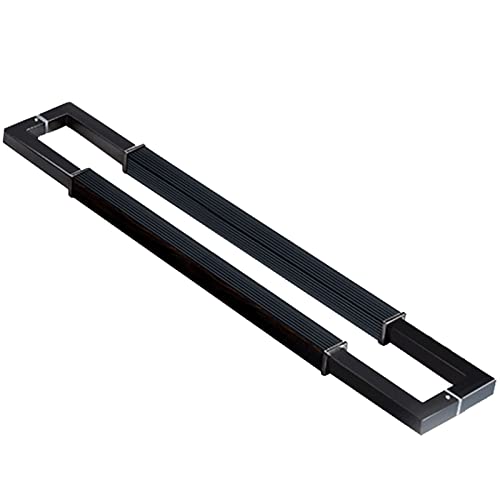 QCKNKMGG Push-Pull-Türgriff aus Edelstahl, Rechteckiger Türgriff aus Edelstahl, 2er-Pack, mehrfarbig, mehrere Größen(Black,80Cm/32Inch) von QCKNKMGG