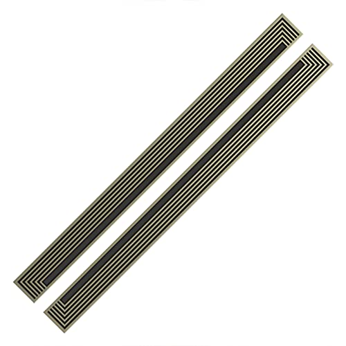 QCKNKMGG Push-Pull-Türgriff aus Edelstahl, Schiebeglas und Scheunentor zieht H-Form Aluminium-Pack von 2 Multicolor mehrere Größen(Bronze,100Cm (39")) von QCKNKMGG