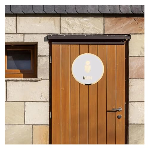 Selbstklebendes Toilettenzeichen, Acryl Piktogramm Toilettenschild for Frauen Männer Badezimmer Aufkleber Plakat gewerbliche Nutzung(Style D) von QCKNKMGG