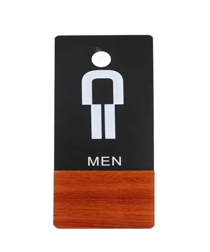 Selbstklebendes Toilettenzeichen, Acryl-Toilettenschild, selbstklebend, zur Wandmontage, Türanzeige for Männer und Frauen(Man Plate) von QCKNKMGG