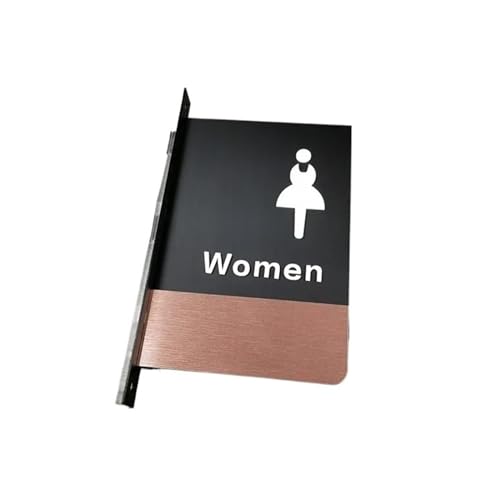Selbstklebendes Toilettenzeichen, Doppelseitiges oder einseitiges Toilettentürschild for Herren- und Damentoiletten, Größe 13 x 19 cm(Double-sided) von QCKNKMGG