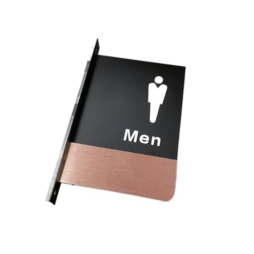 Selbstklebendes Toilettenzeichen, Doppelseitiges oder einseitiges Toilettentürschild for Herren- und Damentoiletten, Größe 13 x 19 cm(Double-sided-05) von QCKNKMGG