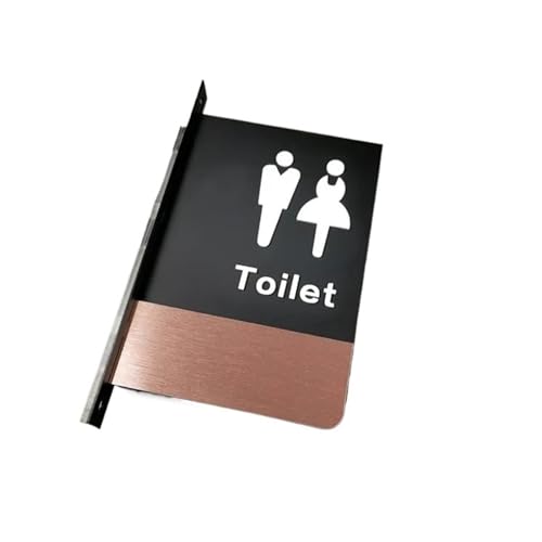 Selbstklebendes Toilettenzeichen, Doppelseitiges oder einseitiges Toilettentürschild for Herren- und Damentoiletten, Größe 13 x 19 cm(Double-sided-06) von QCKNKMGG