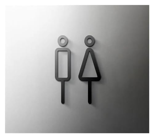 Selbstklebendes Toilettenzeichen, Männer Frauen Toilette Zeichen Acryl 3D Tür Wand Aufkleber Platte Mehrere Größen(5,18x11cm (3mm thick)) von QCKNKMGG