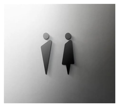 Selbstklebendes Toilettenzeichen, Männer Frauen Toilette Zeichen Acryl 3D Tür Wand Aufkleber Platte Mehrere Größen(6,18x11cm (5mm thick)) von QCKNKMGG