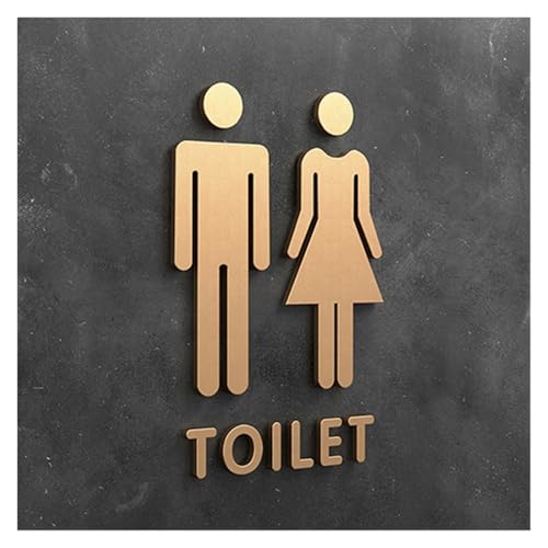 Selbstklebendes Toilettenzeichen, Männer und Frauen WC-Schild 3D Pfeil Acryl Platte Aufkleber Multicolor mehrere Größen(11,18x11cm) von QCKNKMGG