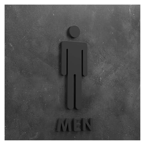 Selbstklebendes Toilettenzeichen, Männer und Frauen WC-Schild 3D Pfeil Acryl Platte Aufkleber Multicolor mehrere Größen(13,25x16cm) von QCKNKMGG