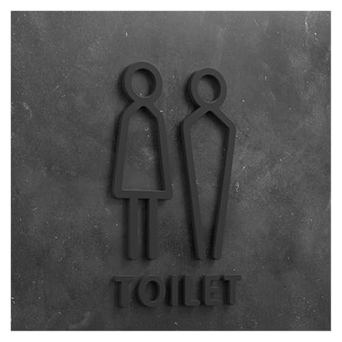 Selbstklebendes Toilettenzeichen, Männer und Frauen WC-Schild 3D Pfeil Acryl Platte Aufkleber Multicolor mehrere Größen(19,18x11cm) von QCKNKMGG