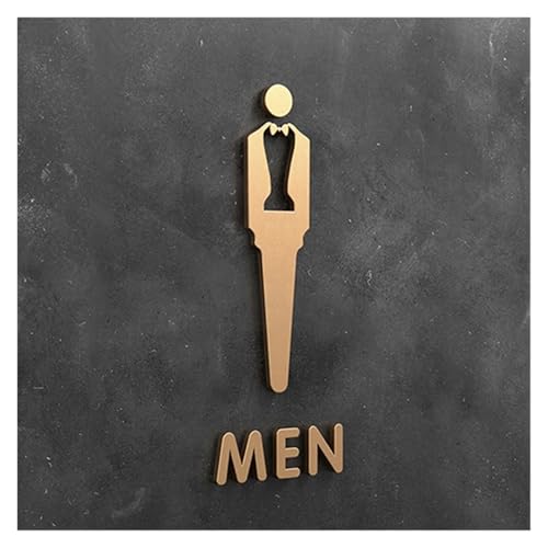 Selbstklebendes Toilettenzeichen, Männer und Frauen WC-Schild 3D Pfeil Acryl Platte Aufkleber Multicolor mehrere Größen(2,25x16cm) von QCKNKMGG