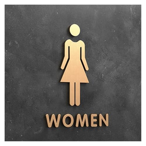 Selbstklebendes Toilettenzeichen, Männer und Frauen WC-Schild 3D Pfeil Acryl Platte Aufkleber Multicolor mehrere Größen(20,18x11cm) von QCKNKMGG