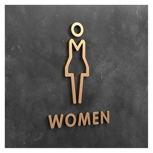 Selbstklebendes Toilettenzeichen, Männer und Frauen WC-Schild 3D Pfeil Acryl Platte Aufkleber Multicolor mehrere Größen(27,25x16cm) von QCKNKMGG