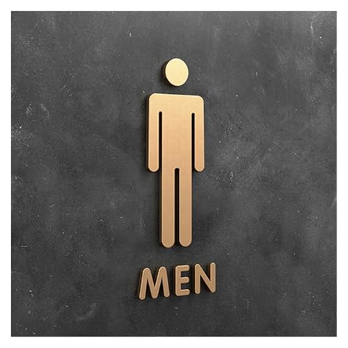 Selbstklebendes Toilettenzeichen, Männer und Frauen WC-Schild 3D Pfeil Acryl Platte Aufkleber Multicolor mehrere Größen(28,25x16cm) von QCKNKMGG