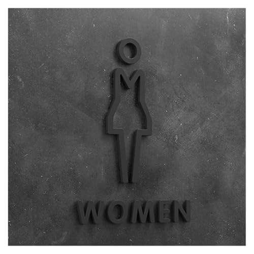Selbstklebendes Toilettenzeichen, Männer und Frauen WC-Schild 3D Pfeil Acryl Platte Aufkleber Multicolor mehrere Größen(31,25x16cm) von QCKNKMGG
