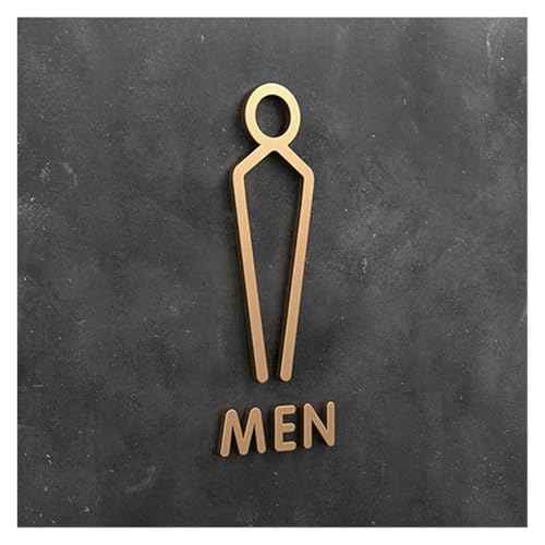 Selbstklebendes Toilettenzeichen, Männer und Frauen WC-Schild 3D Pfeil Acryl Platte Aufkleber Multicolor mehrere Größen(32,25x16cm) von QCKNKMGG