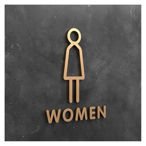 Selbstklebendes Toilettenzeichen, Männer und Frauen WC-Schild 3D Pfeil Acryl Platte Aufkleber Multicolor mehrere Größen(7,18x11cm) von QCKNKMGG