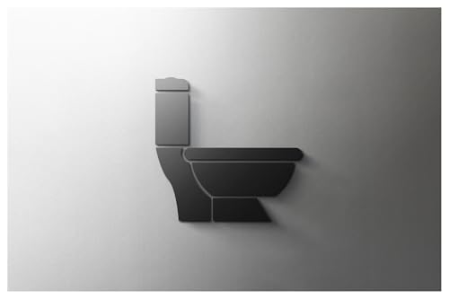 Selbstklebendes Toilettenzeichen, Selbstklebendes Badezimmerschild aus Acryl, männlich/weiblich, universelle Symbole, mehrere Größen(31,Width 35cm) von QCKNKMGG