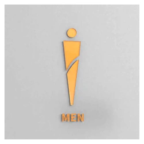 Selbstklebendes Toilettenzeichen, Selbstklebendes Toilettenschild for Männer und Frauen, mehrere Größen(19,25x16cm (3MM thick)) von QCKNKMGG