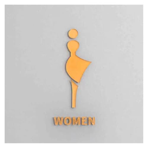 Selbstklebendes Toilettenzeichen, Selbstklebendes Toilettenschild for Männer und Frauen, mehrere Größen(20,25x16cm (3MM thick)) von QCKNKMGG