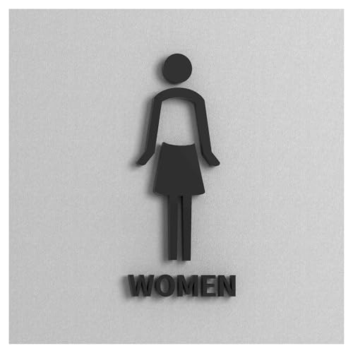 Selbstklebendes Toilettenzeichen, Selbstklebendes Toilettenschild for Männer und Frauen, mehrere Größen(8,25x16cm (3MM thick)) von QCKNKMGG