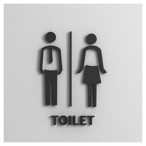 Selbstklebendes Toilettenzeichen, Selbstklebendes Toilettenschild for Männer und Frauen, mehrere Größen(9,25x16cm (5MM thick)) von QCKNKMGG