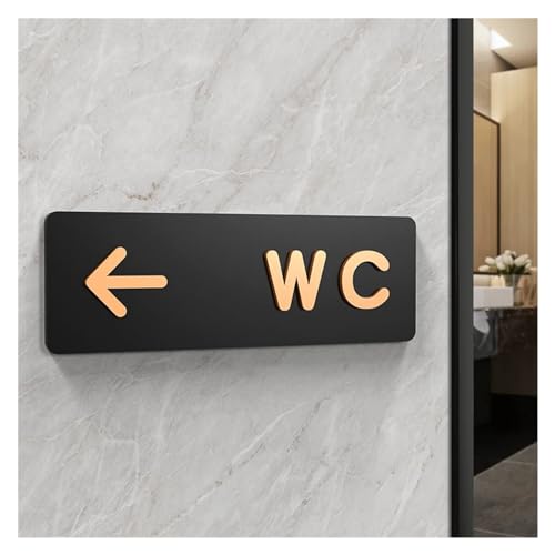 Selbstklebendes Toilettenzeichen, Toiletten-Wegweiser-Aufkleber for Männer und Frauen, mehrere Größen(4,30x10cm) von QCKNKMGG