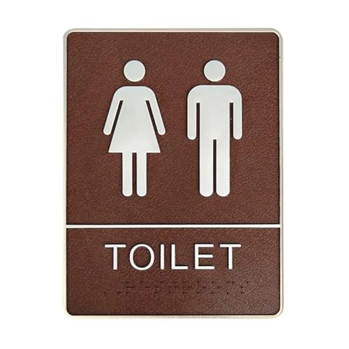 Selbstklebendes Toilettenzeichen, Toilettenaufkleber Schild 3 Stile(Men and Women) von QCKNKMGG