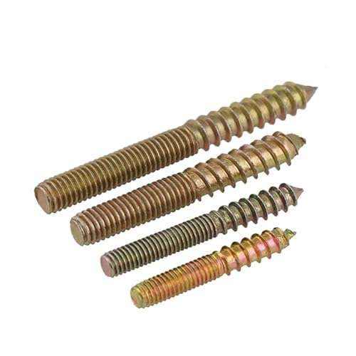 Zwei-köpfige Schrauben, Doppelkopf-Stockschrauben for Holz-Metall-Möbel, selbstschneidende Schrauben M6/M8, 3/5/10 Stück(M6x60 10Pcs) von QCKNKMGG
