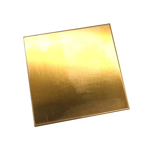 und Kupferplatten, Messingblech, Kupferplatte, Dicke 0,5–2 mm, Abmessungen 100 x 100 mm bis 300 x 300 mm, 1 Stück(1.2x100x100mm) von QCKNKMGG