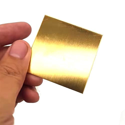 und Kupferplatten, Messingblech H62 for Bastelarbeiten, Stärke 0,1–0,8 mm, 12 Stück, verschiedene Größen(0.7x100x100mm 1pc) von QCKNKMGG