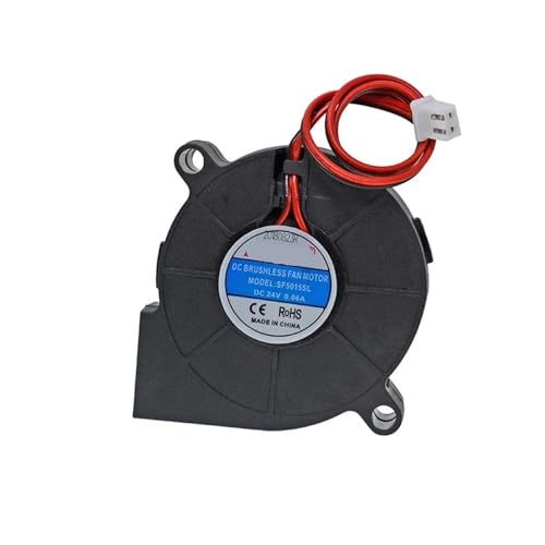 5015 Kühllüfter DC12 / 24V Mit 2 Drähten For Leisen Kühlergebläse 50x50x15mm Luftbefeuchter-Kunststofflüfter(DC 12V) von QCKRTAU