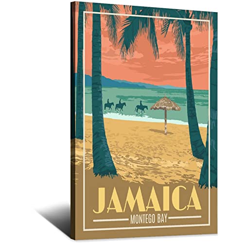 QDJH Jamaika Vintage Reise Poster Malerei Poster Moderne Familie Leinwand Kunst Poster Schlafzimmer Deko von QDJH
