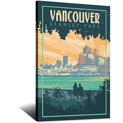 QDJH Vancouver Park Vintage Reise Poster Malerei Poster Moderne Familie Leinwand Kunst Poster Schlafzimmer Deko von QDJH