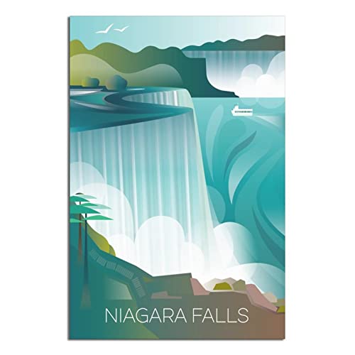 QDJH Vintage-Reise-Poster NIAGARA FALLS Malerei Poster Schlafzimmer Deko von QDJH