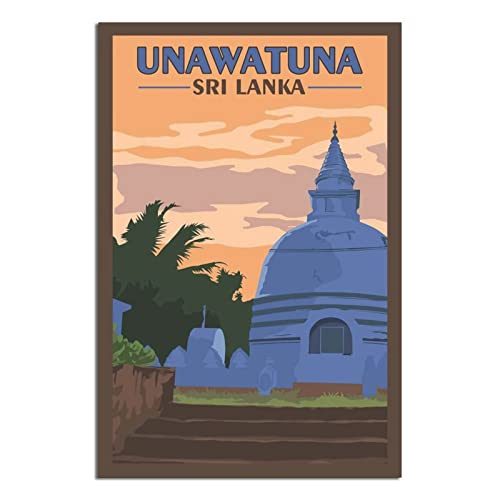 Sri Lanka Vintage Reiseposter Gemälde Poster Moderne Familie Leinwand Kunst Poster Schlafzimmer Deko von QDJH