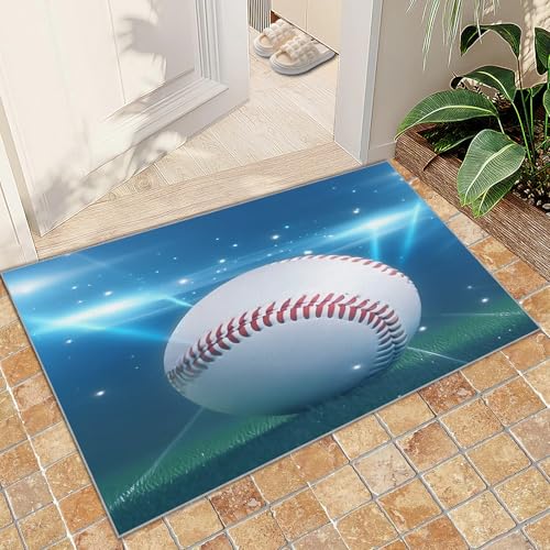 QDJKBL Baseball-Teppiche, beleuchteter Stadion-Spielteppich, Sport-Schlafzimmerteppich, Baseballfeld, Sport-Thementeppich für Wohnzimmer, Arbeitszimmer, Fußmatten, Veranda 50x80 cm QDJKBL Baseball-Teppiche, beleuchteter Stadion-Spielteppich, Sport-Schlafzimmerteppich, Baseballfeld, Sport-Thementeppich für Wohnzimmer, Arbeitszimmer, Fußmatten, Veranda 50x80 cm von QDJKBL