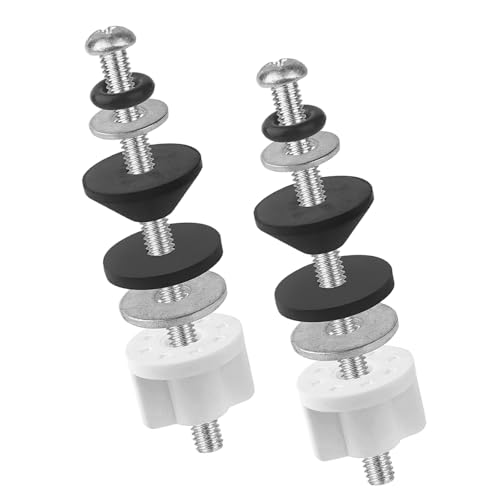 QDOCURO Universal-Toilettensitzschrauben-Set, 9,5 cm, kompatibel mit TOTO/Kohler/Glacier Bay/American Standard, Edelstahl-WC-Sitzschrauben, einfach zu installieren, 2 Stück von QDOCURO