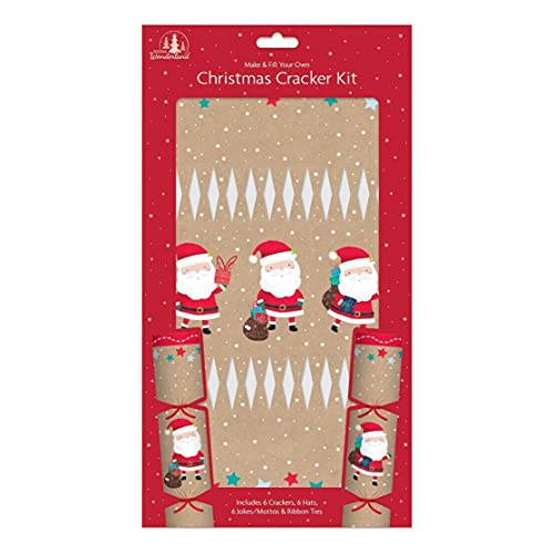 QDS Basteln und befüllen Sie Ihre eigenen Weihnachts-Knallbonbons festliches, saisonales Party-Bastelset (Weihnachtsmann mit Sternen) von QDS