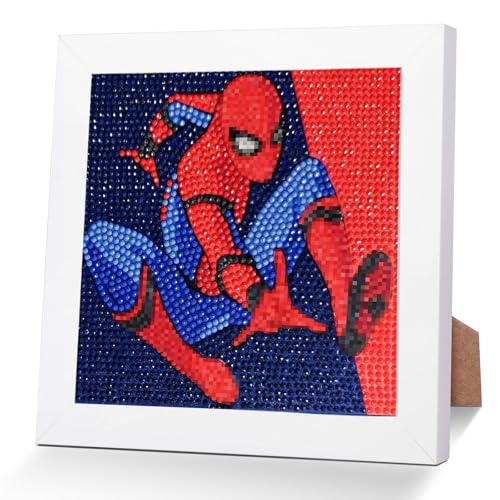 QDUODUO Diamond Painting mit Rahmen für Kinder ab 6 Jahre, Teenager und Erwachsene Anfänger, 18x18cm Kleine 5D Diamant Malerei Bilder, Cartoon DIY Mosaik Bastelset für Jungen Mädchen und Home Deko QDUODUO Diamond Painting mit Rahmen für Kinder ab 6 Jahre, Teenager und Erwachsene Anfänger, 18x18cm Kleine 5D Diamant Malerei Bilder, Cartoon DIY Mosaik Bastelset für Jungen Mädchen und Home Deko von QDUODUO