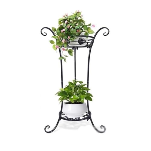 QDZC 2 Tier Pflanzenständer im Innenbereich im Freien, 25,6 hohe Metall Black Topfhalter Rack Multiple Blumenständer Heavy Duty Plant Regal Rostprobleme Eisenpflanze Runde black QDZC 2 Tier Pflanzenständer im Innenbereich im Freien, 25,6 hohe Metall Black Topfhalter Rack Multiple Blumenständer Heavy Duty Plant Regal Rostprobleme Eisenpflanze Runde black von QDZC