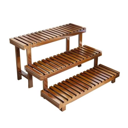 QDZC 3 -stufige Pflanzenständer Holzleiter Außen im Innenbereich, multifunktionales Leiter Pflanzenregal, Hochleistungs -Pflanzer -Lagerregal für Wohnzimmer Badezimmer 50cm von QDZC