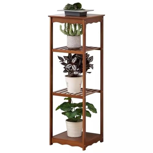 QDZC 4-stufiger hoher Eck-Bambus-Pflanzenständer, Retro quadratisches Blumenlagerregal, multifunktioneller Pflanzenorganisator-Display-Regal, großer Beistelltisch brown QDZC 4-stufiger hoher Eck-Bambus-Pflanzenständer, Retro quadratisches Blumenlagerregal, multifunktioneller Pflanzenorganisator-Display-Regal, großer Beistelltisch brown von QDZC