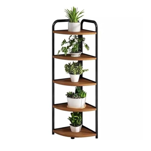 QDZC 5-stufiger Holz-Pflanzenständer, hoher Eckregal, Innen-Eckblumen-Display-Rack, mehrfacher Blumentopfhalter-Organizer für Hausgarten-Patio-Badezimmer-Büro-Wohnzimmer-Balkon black QDZC 5-stufiger Holz-Pflanzenständer, hoher Eckregal, Innen-Eckblumen-Display-Rack, mehrfacher Blumentopfhalter-Organizer für Hausgarten-Patio-Badezimmer-Büro-Wohnzimmer-Balkon black von QDZC