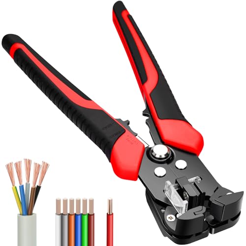 Abisolierzange, Automatische Abisolierzange und Schneidzange für 0,2–6 mm² Kabel, zum Entfernen der Schutzbeschichtung von elektrischen Leitungen für Heimwerker Elektriker von QEANY